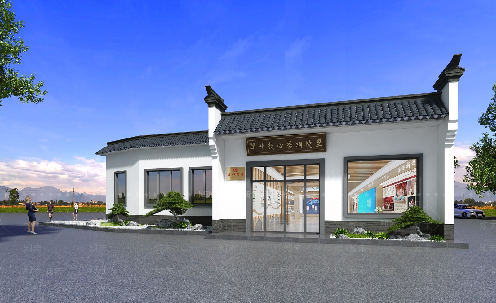 新中式艺术风格建筑3D模型下载【ID:1188257500】