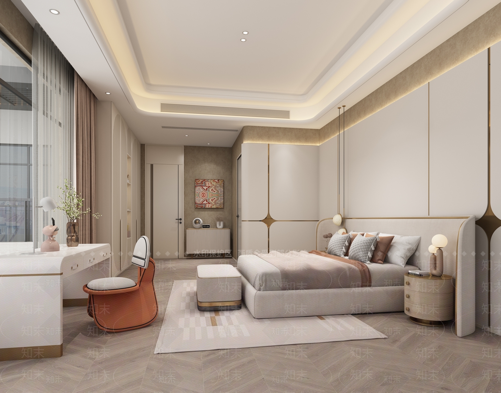 现代女孩房3D模型下载【ID:1188259494】