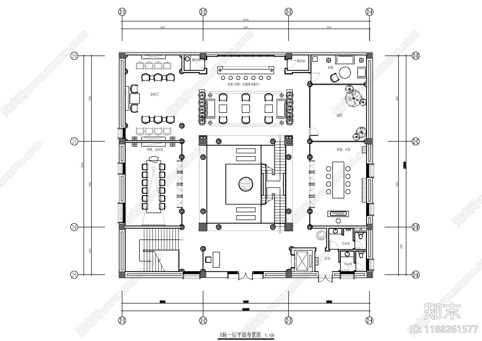 现代图书馆cad施工图下载【ID:1188261577】