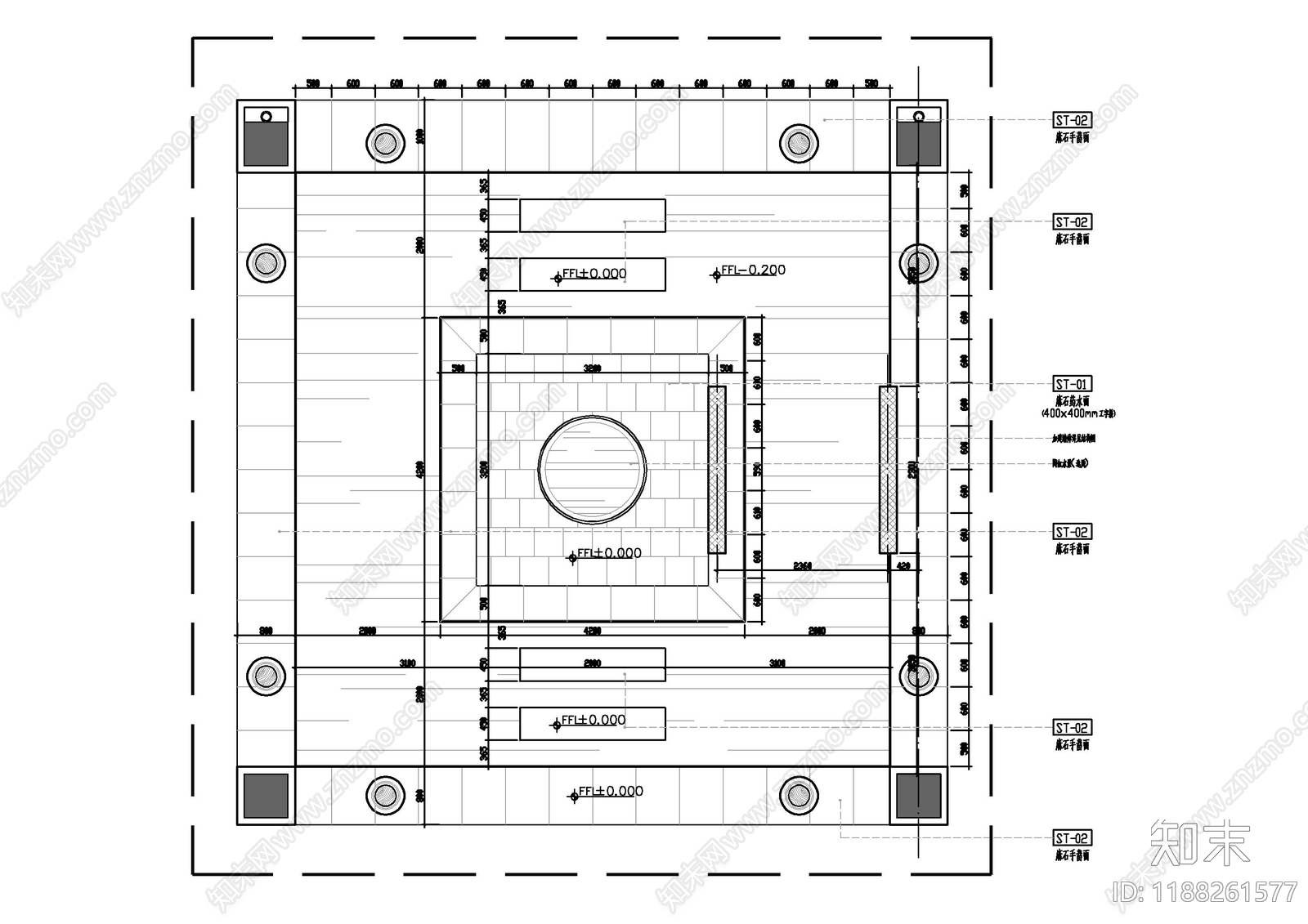 现代图书馆cad施工图下载【ID:1188261577】