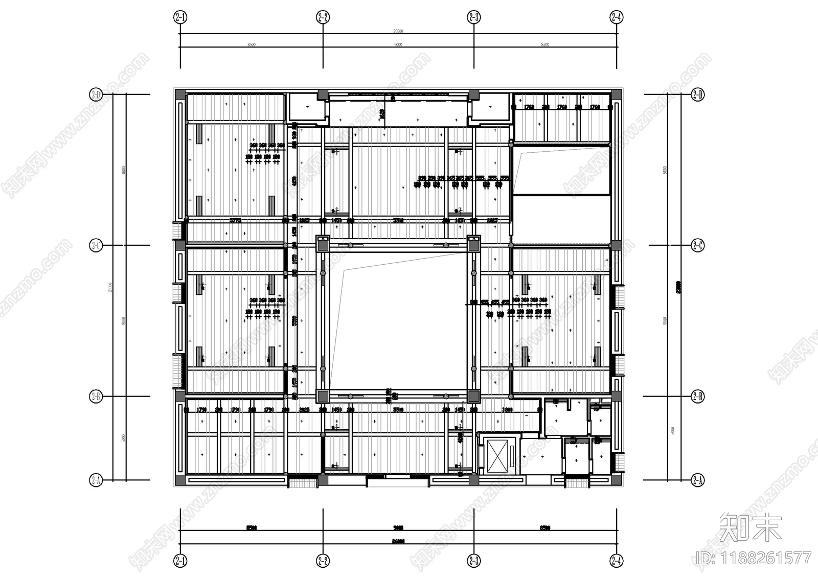 现代图书馆cad施工图下载【ID:1188261577】