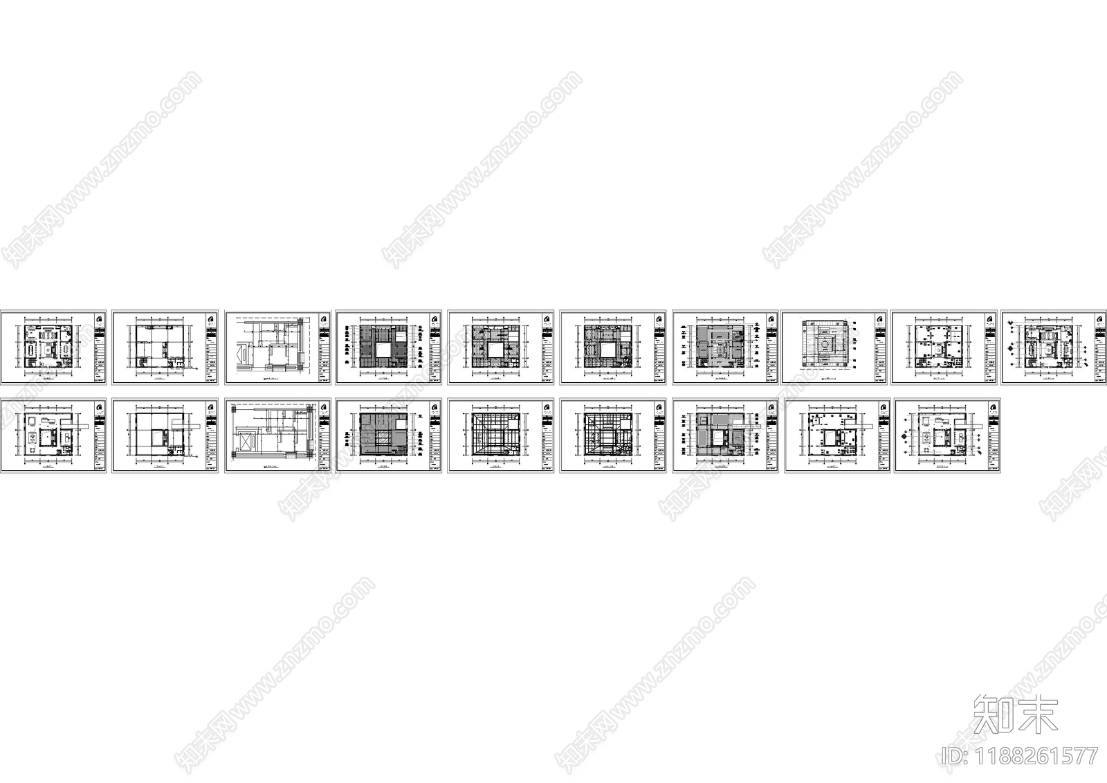 现代图书馆cad施工图下载【ID:1188261577】