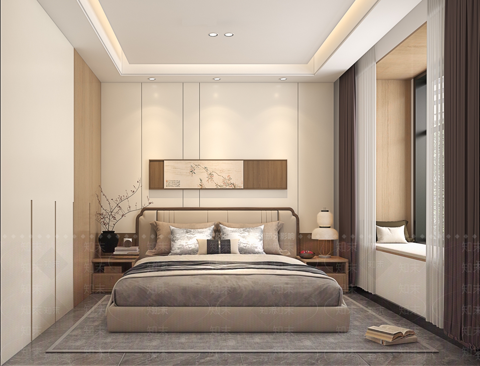 现代酒店客房3D模型下载【ID:1215054040】