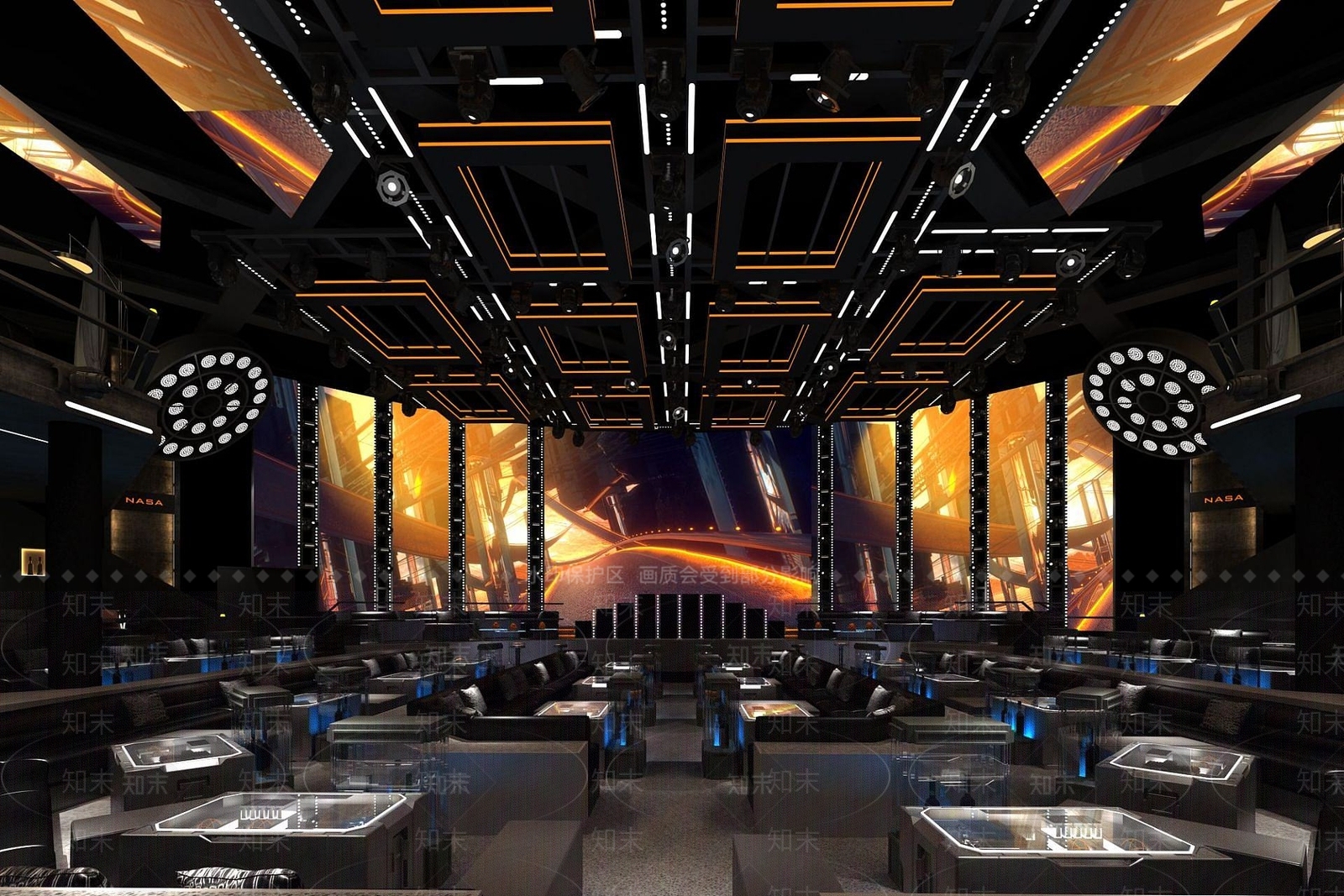 现代办公大厅3D模型下载【ID:1188262788】
