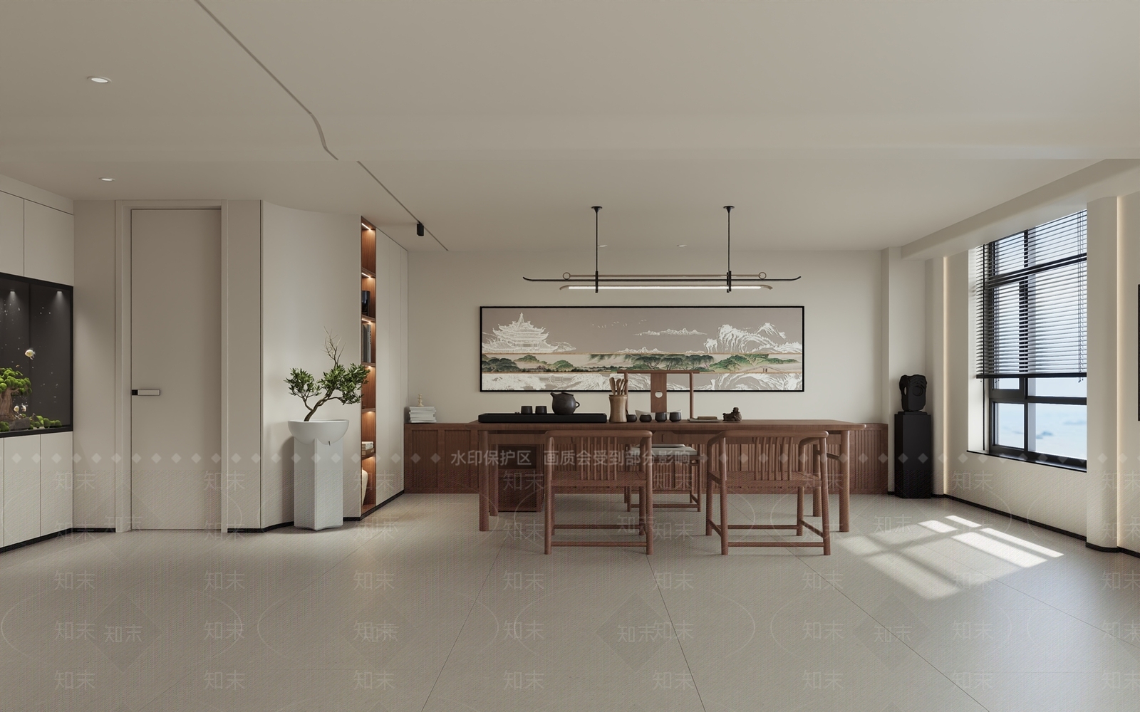 新中式茶室3D模型下载【ID:1188263784】