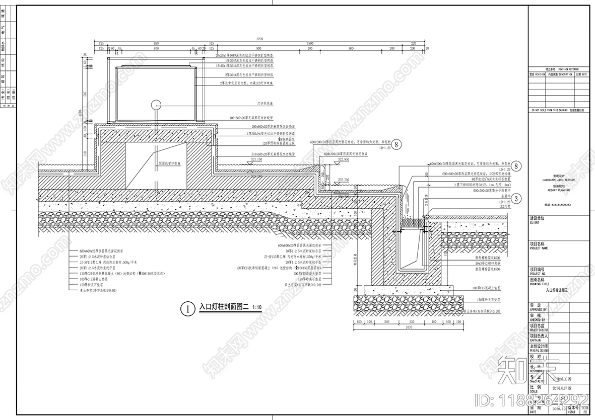 示范区景观cad施工图下载【ID:1188264292】