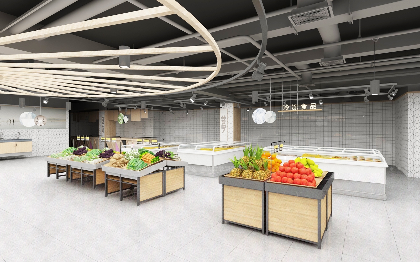 现代超市3D模型下载【ID:1188268560】