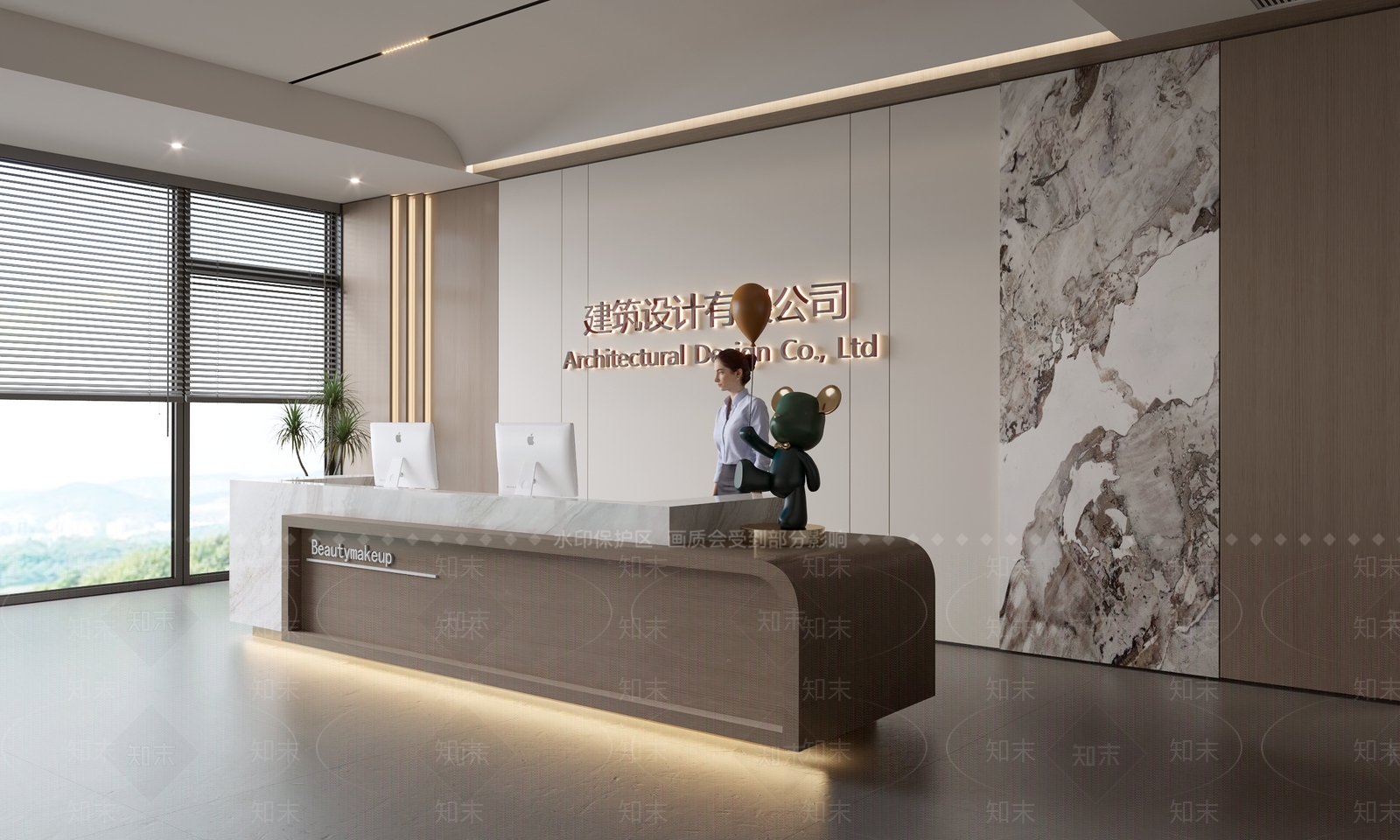 现代前台3D模型下载【ID:1188268650】