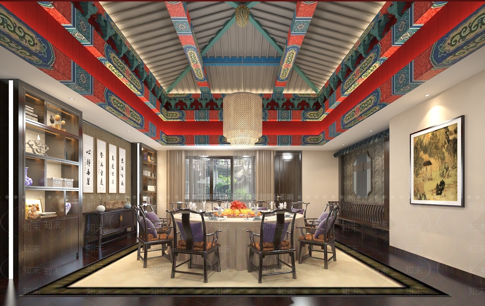 中式包厢3D模型下载【ID:1188276965】