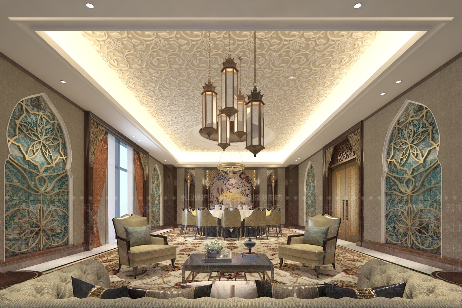 欧式包厢3D模型下载【ID:1188277198】