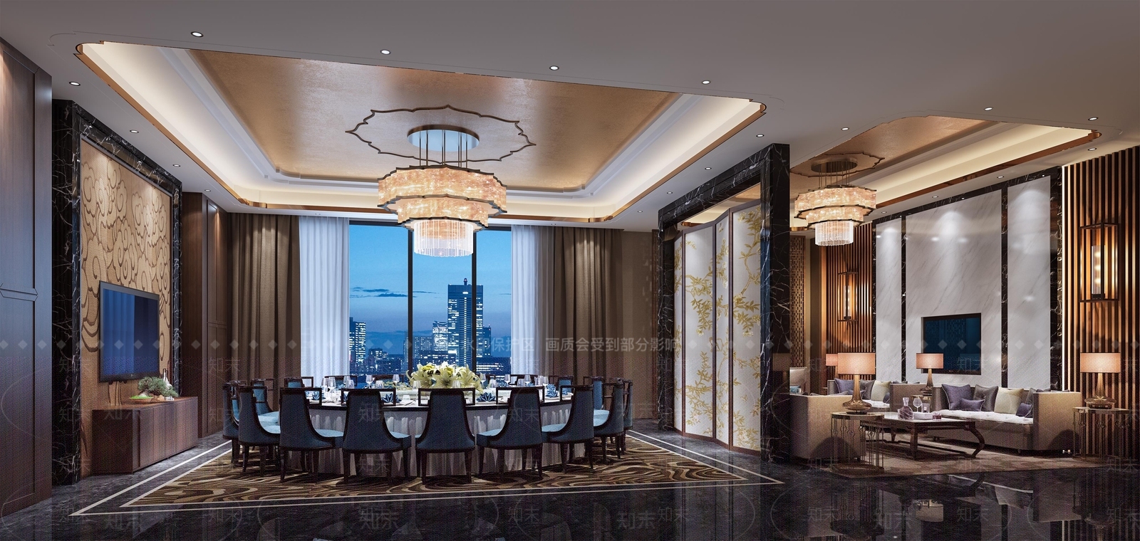 新中式包厢3D模型下载【ID:1188277838】