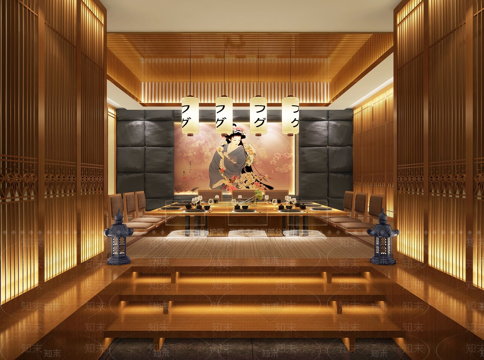 日式包厢3D模型下载【ID:1188279928】