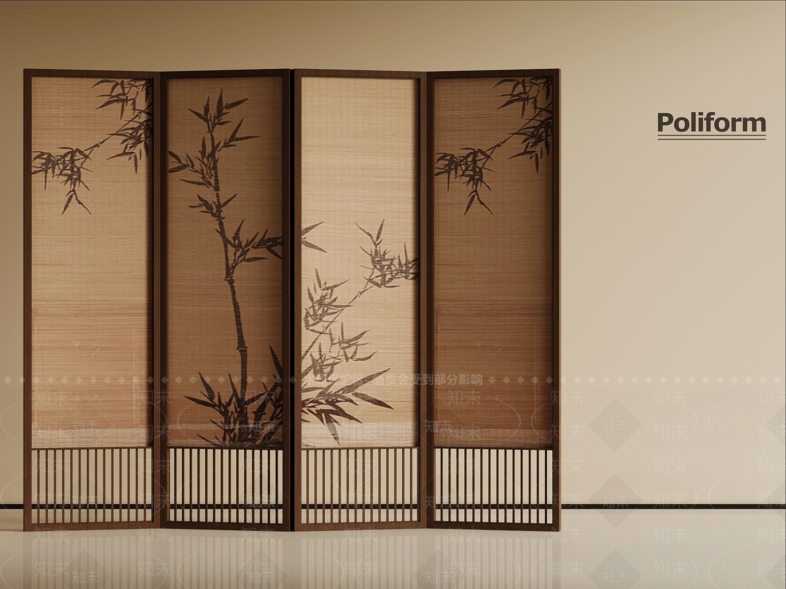 新中式屏风SU模型下载【ID:1188280069】