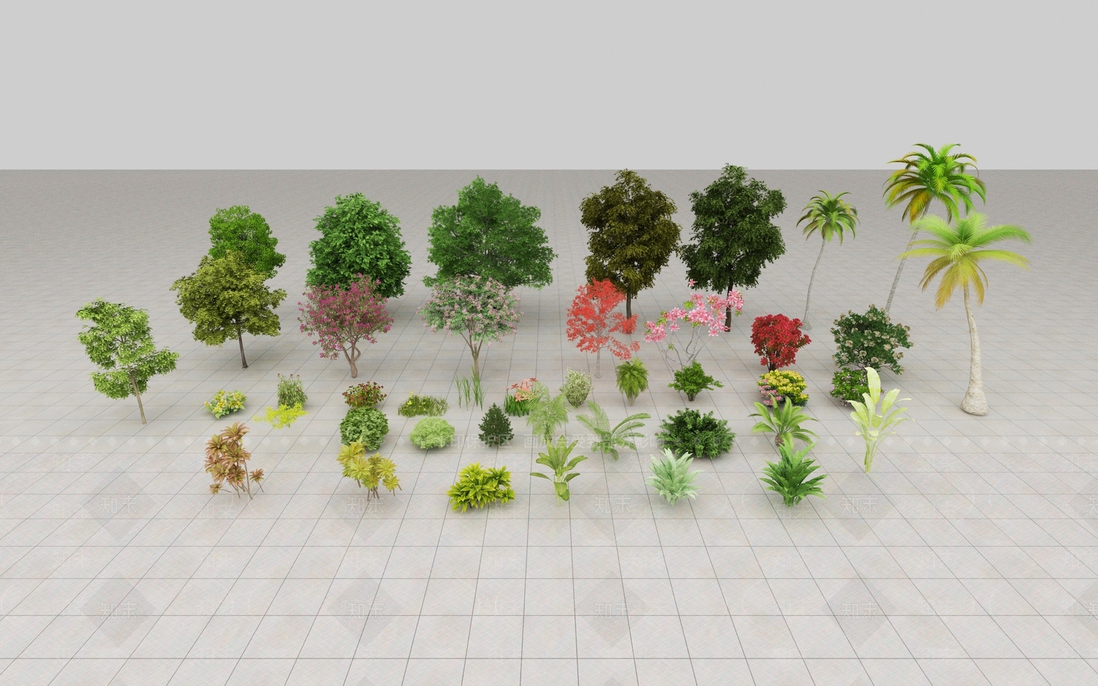 花草组合3D模型下载【ID:1188282090】