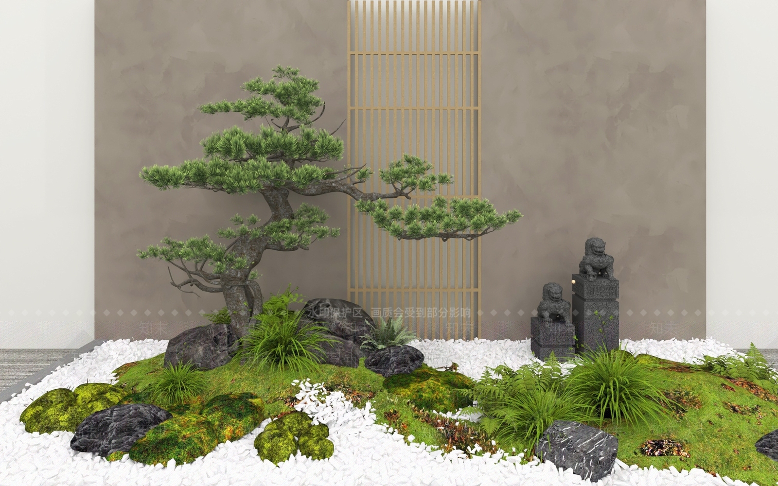 现代室内景观3D模型下载【ID:1188282910】