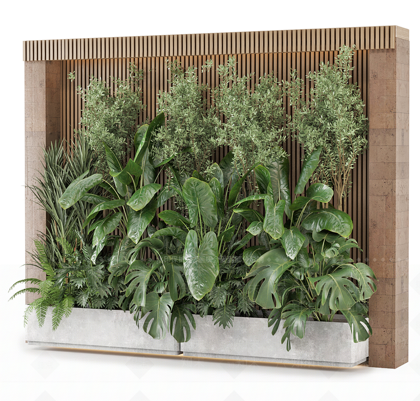 绿植墙3D模型下载【ID:1188283153】