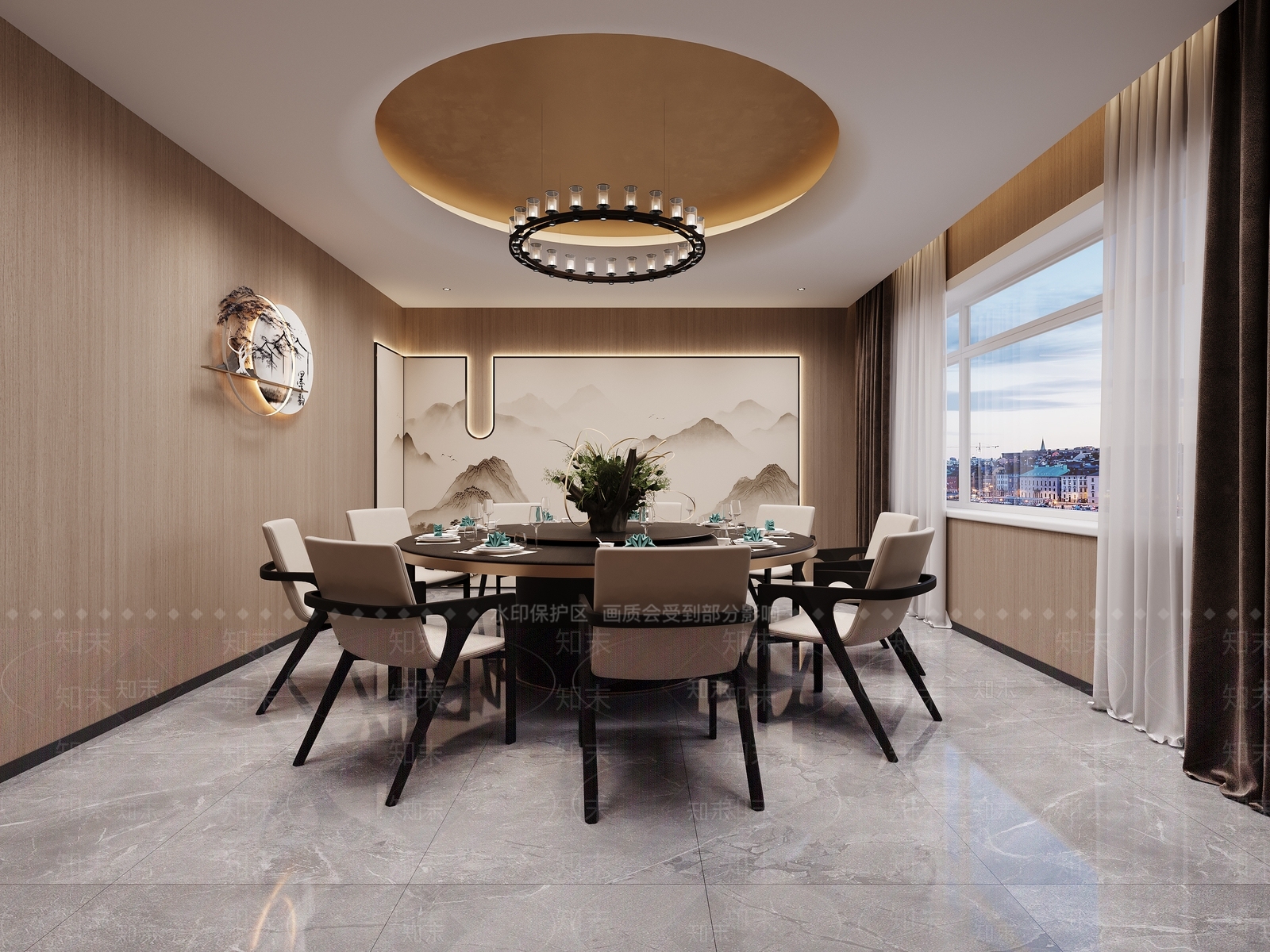 新中式包厢3D模型下载【ID:1188284467】