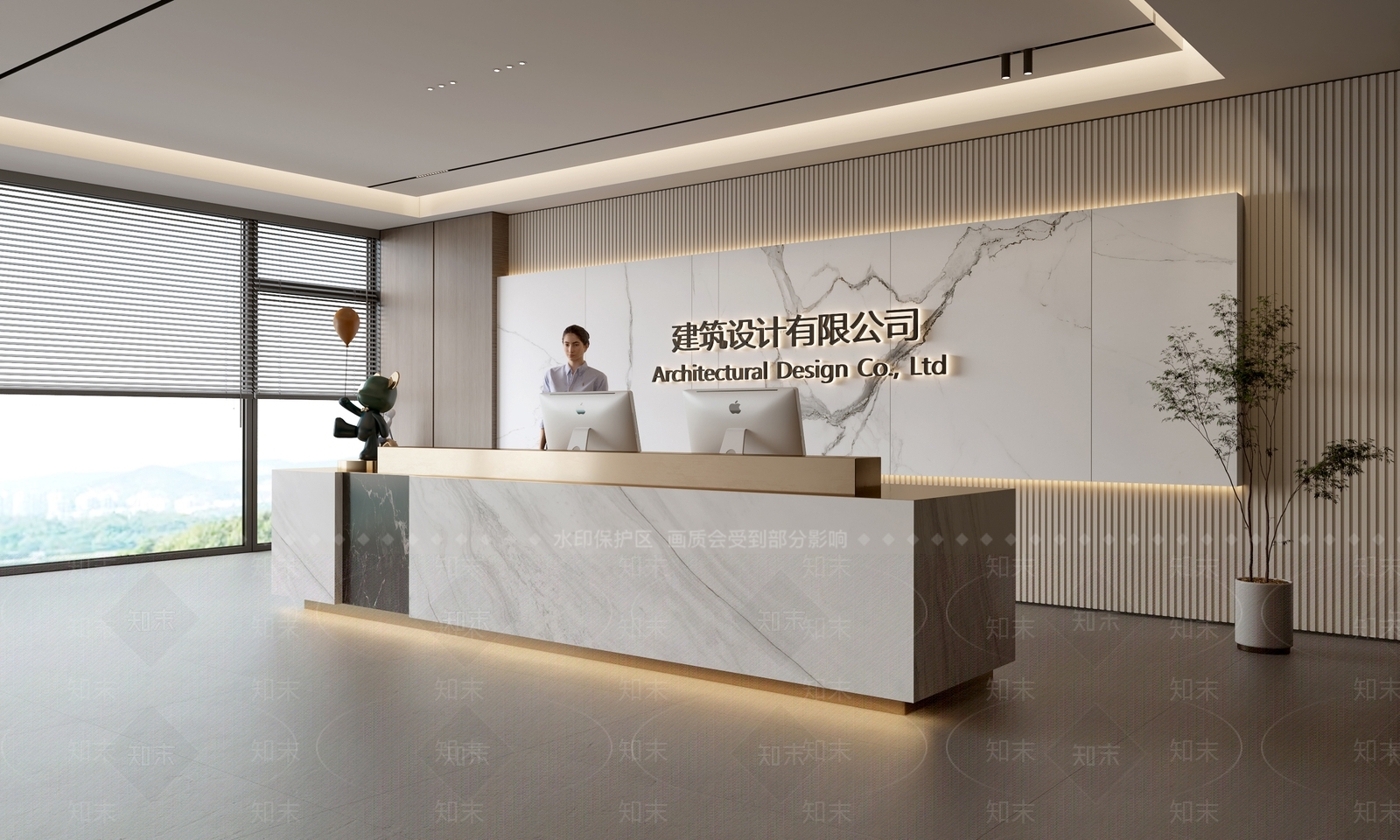 现代前台SU模型下载【ID:1188285442】