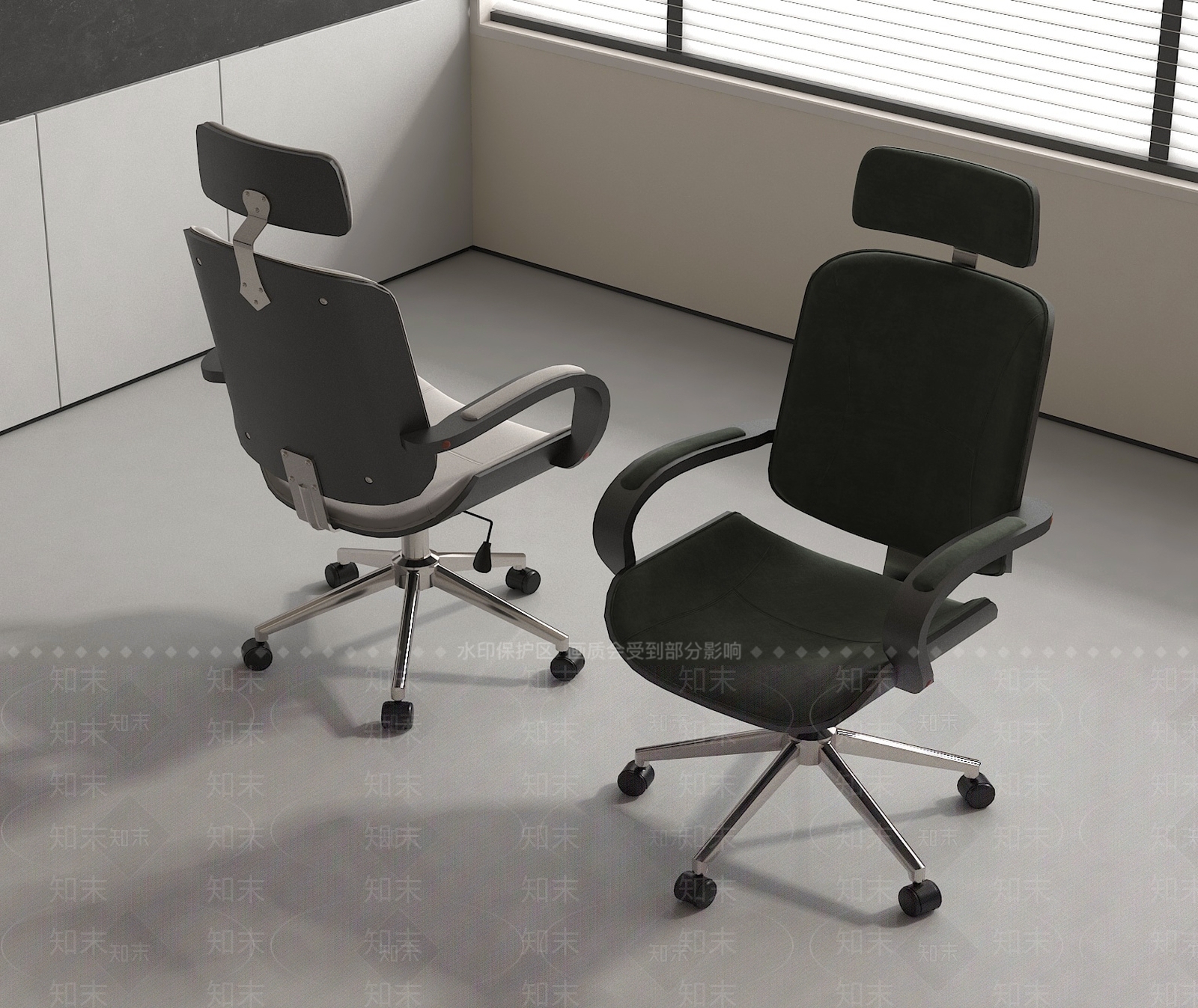 现代办公椅3D模型下载【ID:1188285619】