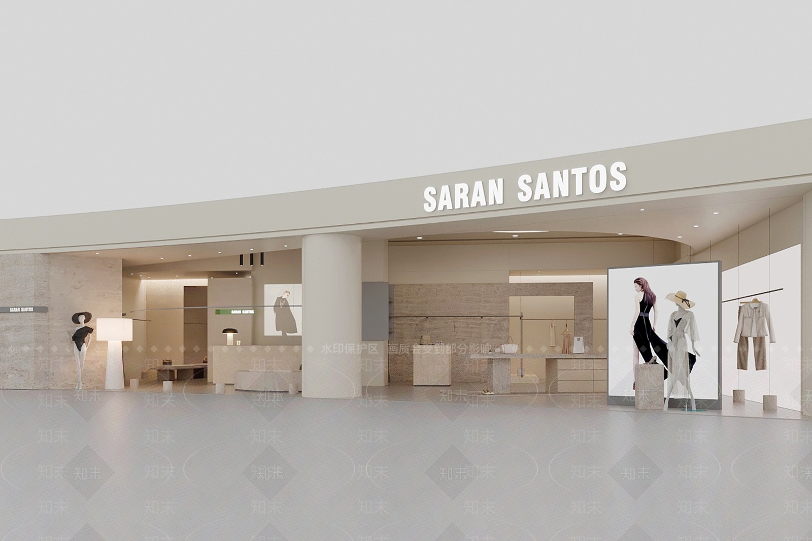 极简服装店3D模型下载【ID:1188286899】