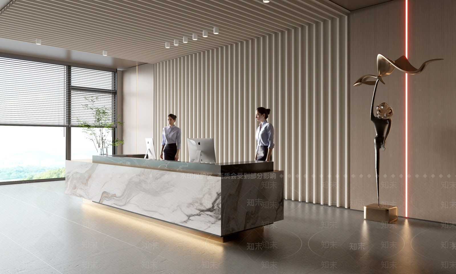 现代前台SU模型下载【ID:1188287725】