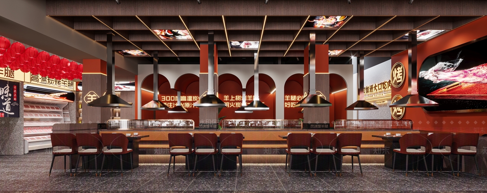 现代烤肉店3D模型下载【ID:1215054233】