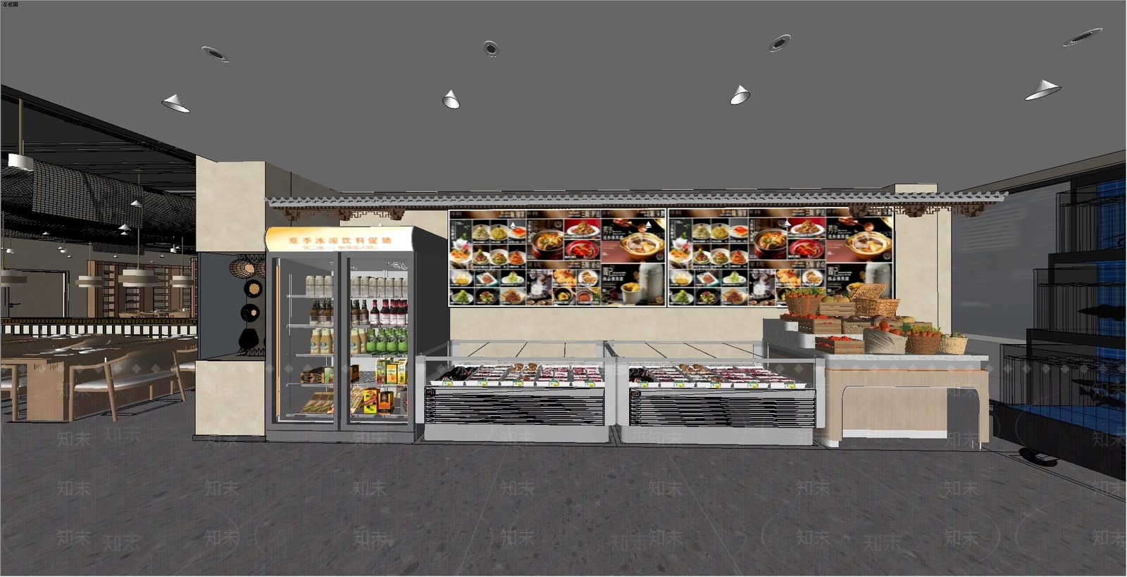 现代中餐厅SU模型下载【ID:1188301614】