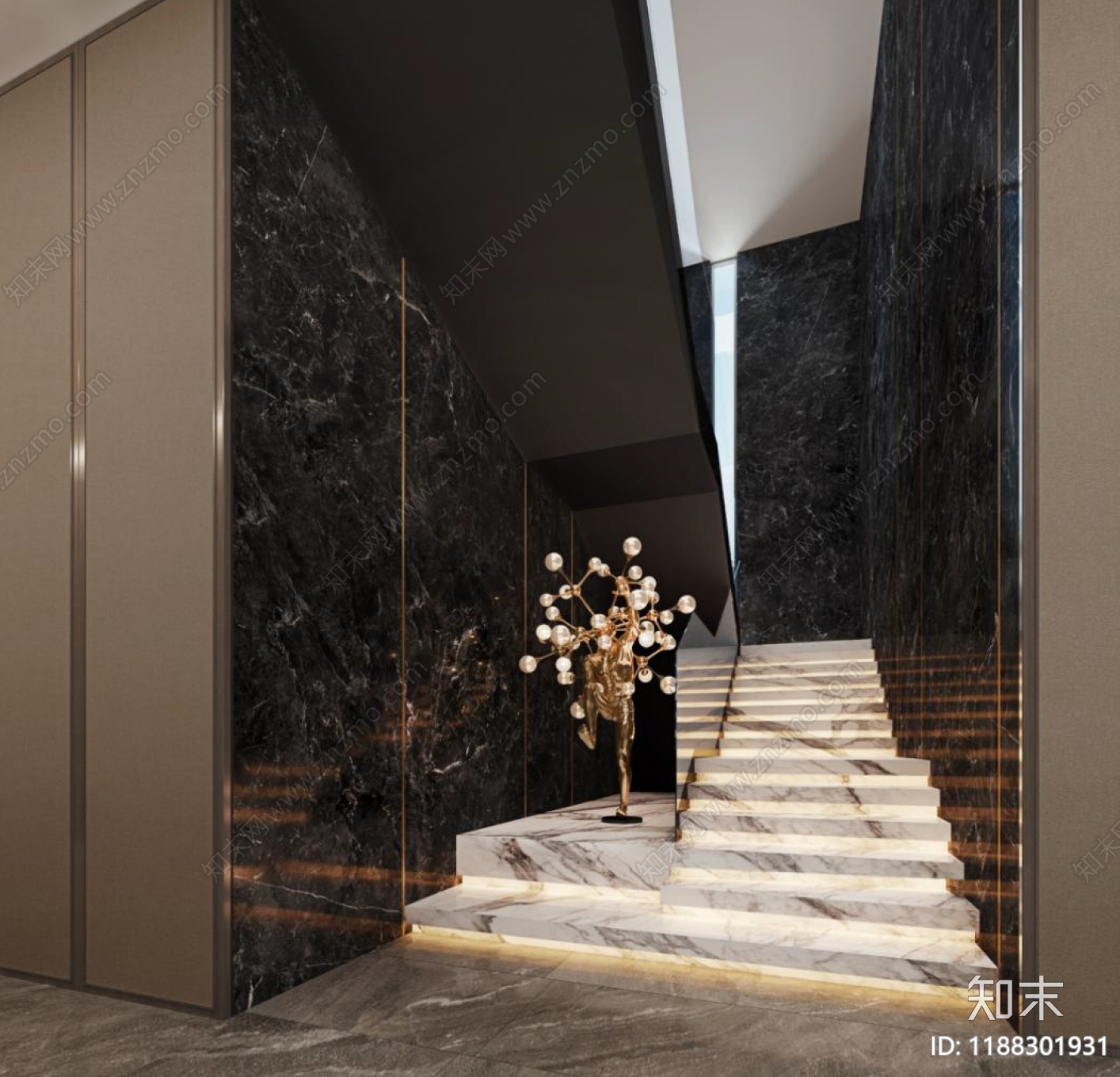 现代简约售楼处cad施工图下载【ID:1188301931】