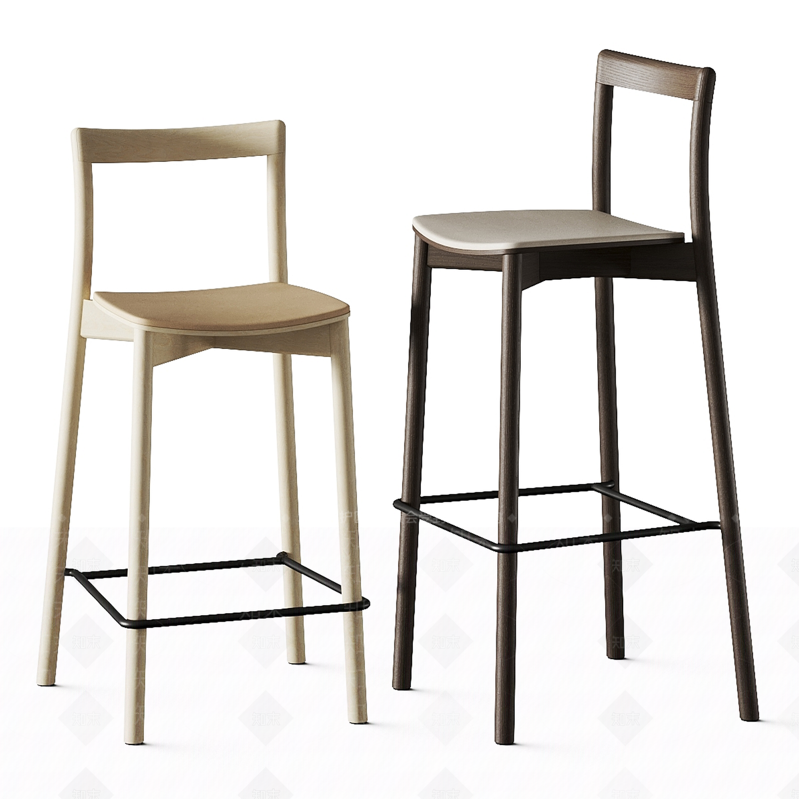 新中式现代吧椅3D模型下载【ID:1188303611】