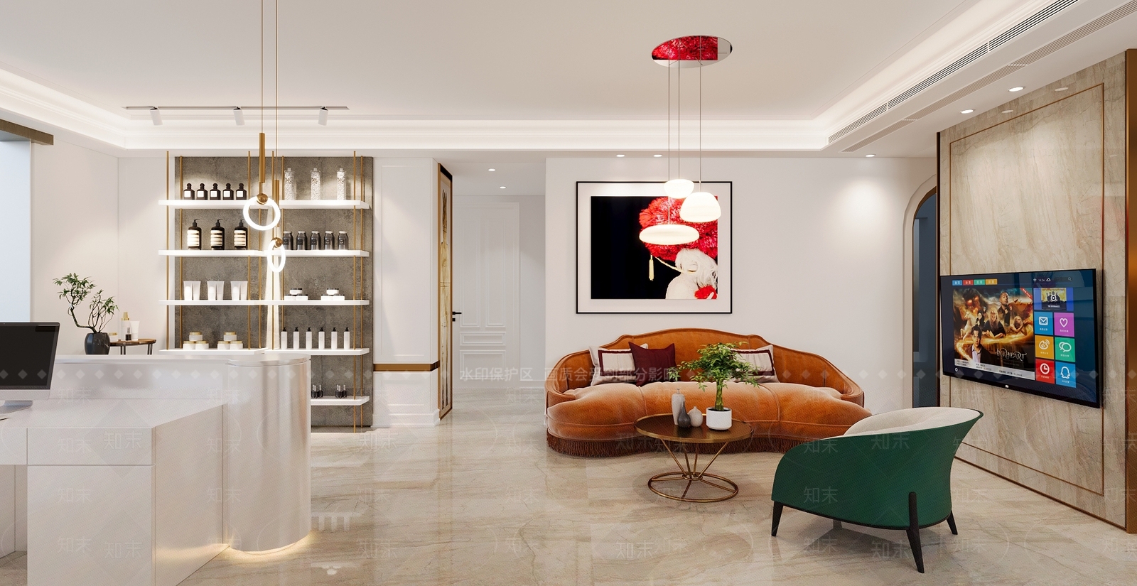 现代北欧美容院3D模型下载【ID:1188304806】