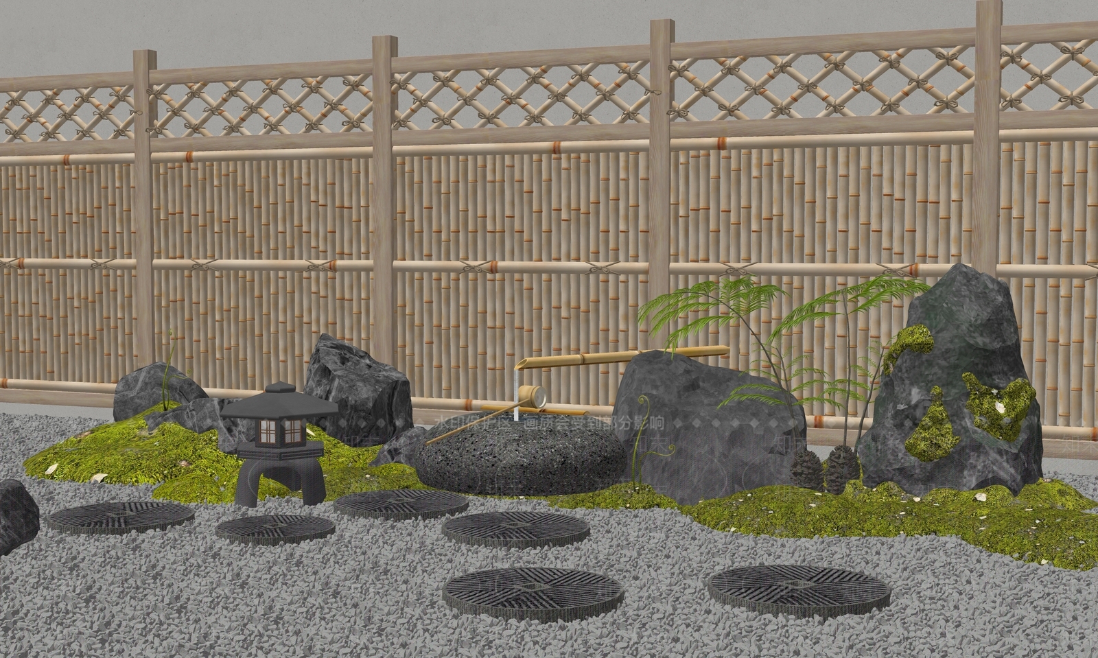 日式石头SU模型下载【ID:1188307335】