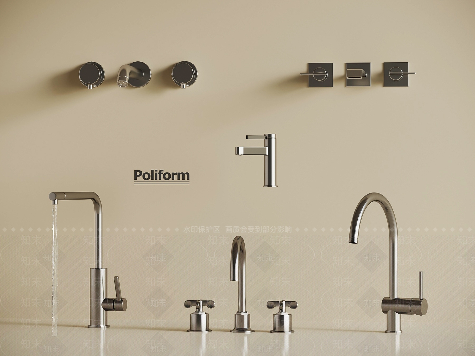 现代水龙头SU模型下载【ID:1188311466】