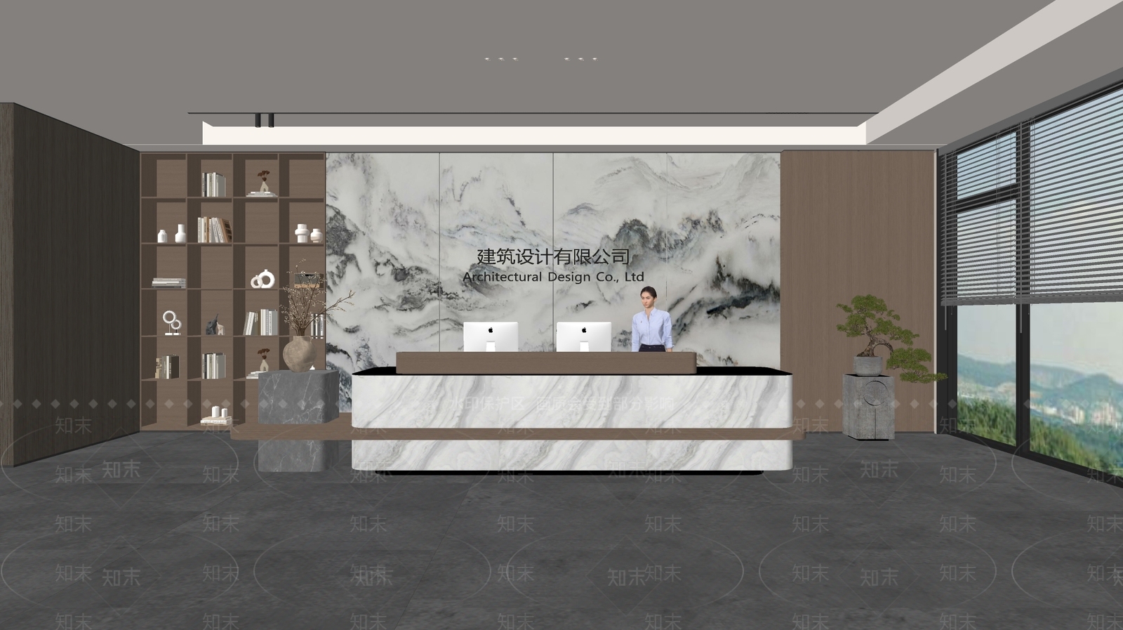 现代前台SU模型下载【ID:1188315902】