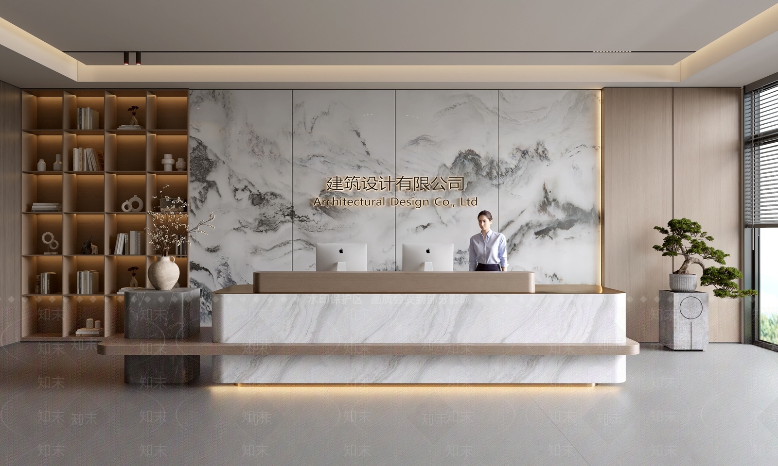 现代前台SU模型下载【ID:1188315902】