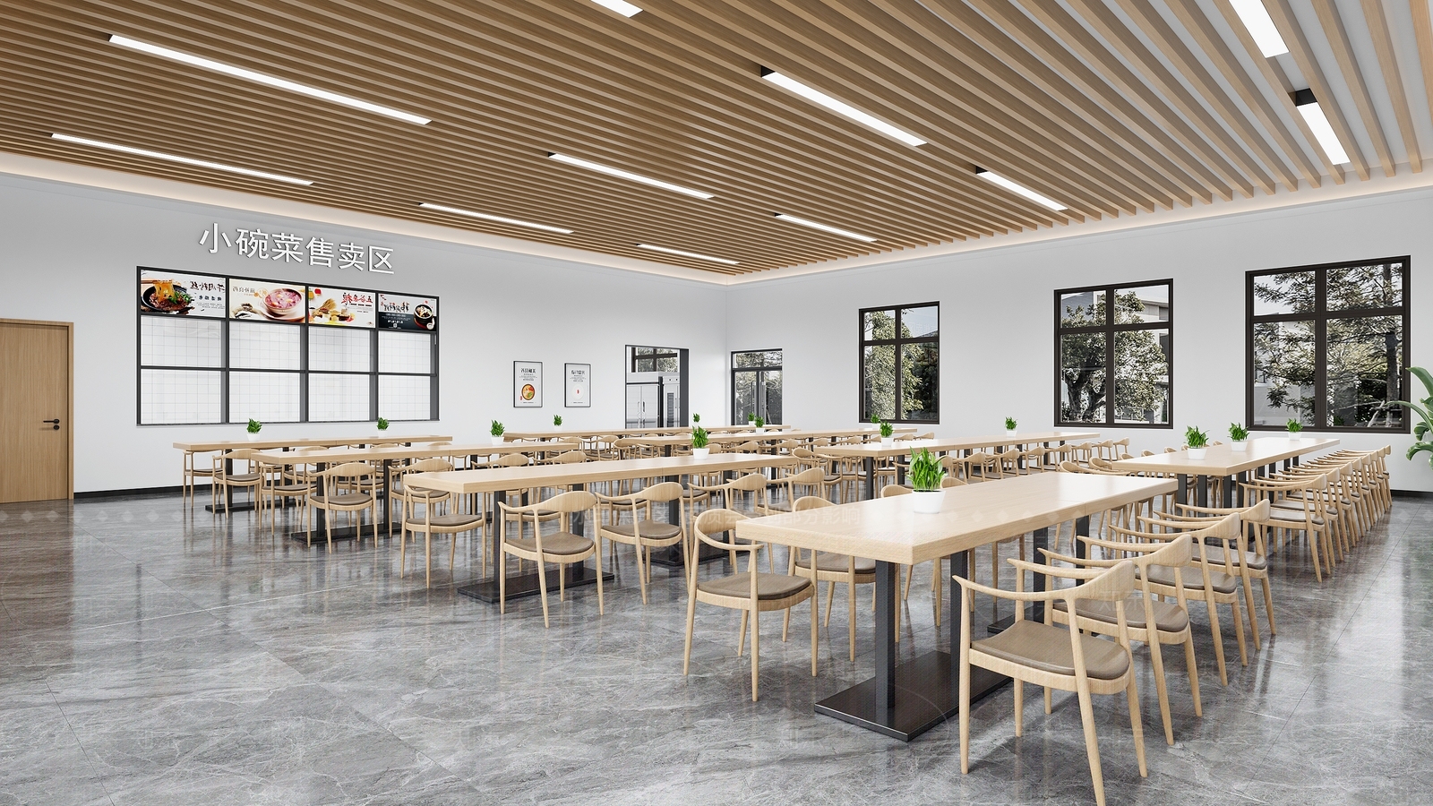 现代食堂3D模型下载【ID:1188317647】