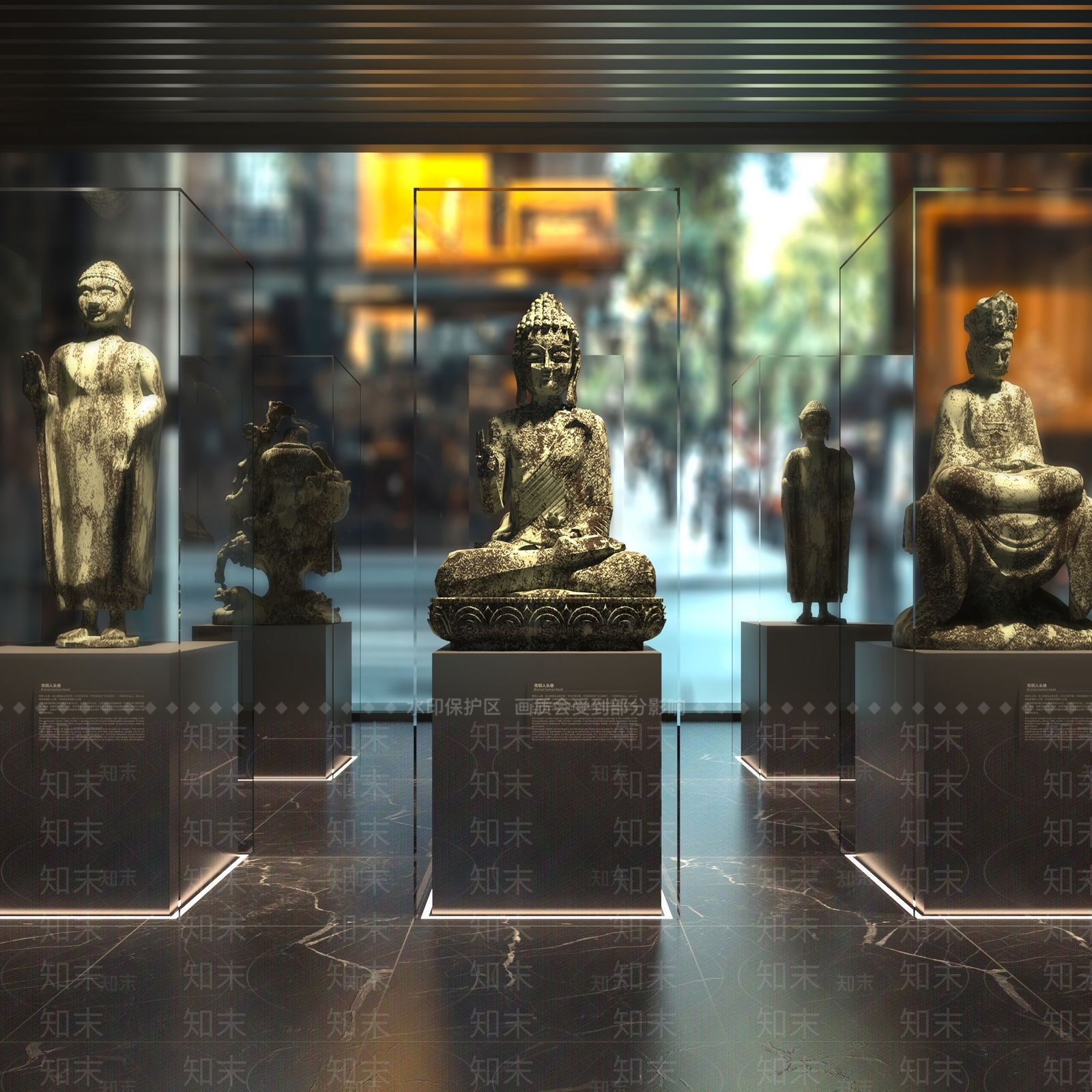 现代新中式博物馆3D模型下载【ID:1188323143】
