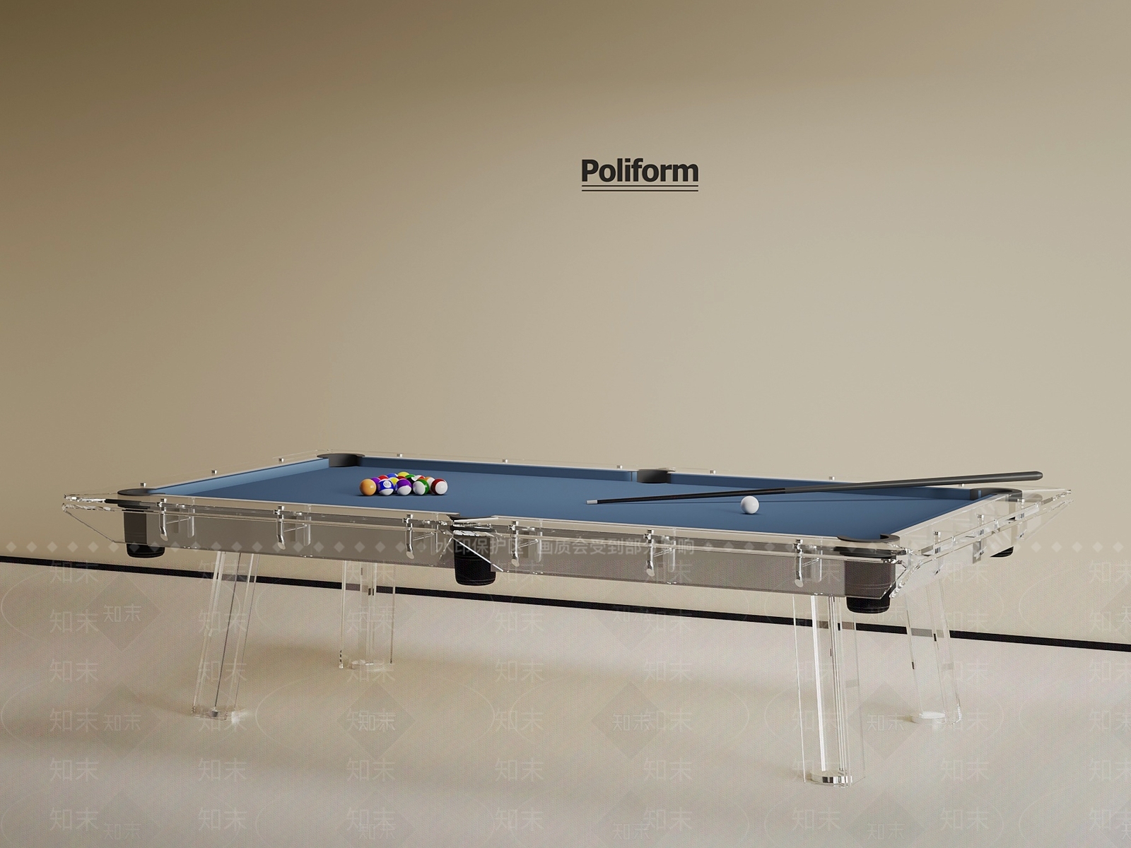 台球桌3D模型下载【ID:1188323430】