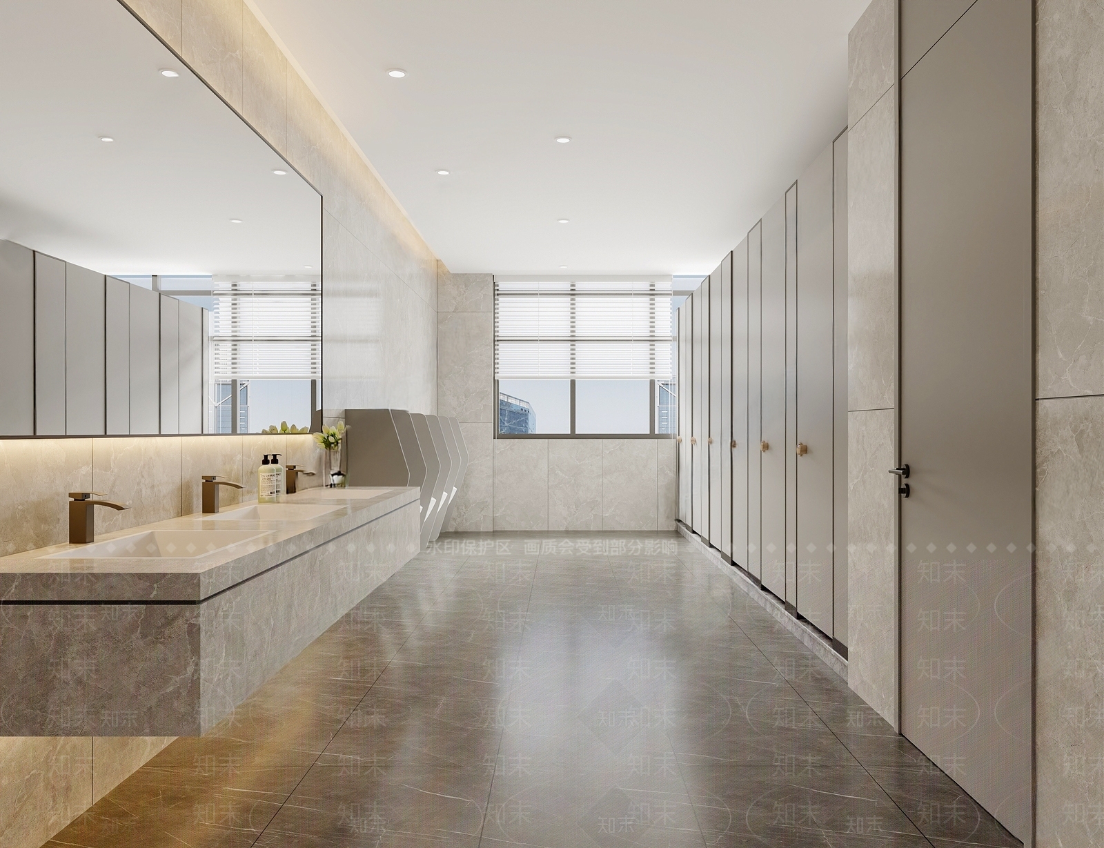 现代公共卫生间SU模型下载【ID:1188324361】