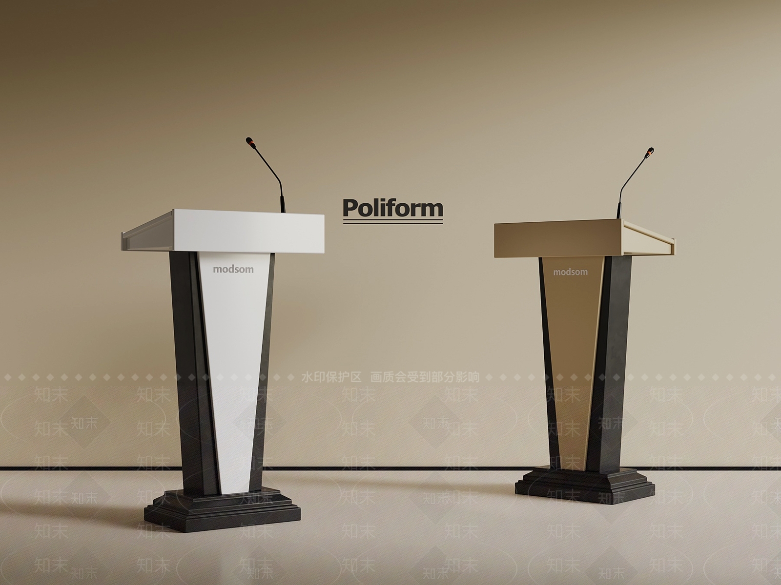 现代讲台3D模型下载【ID:1188324424】