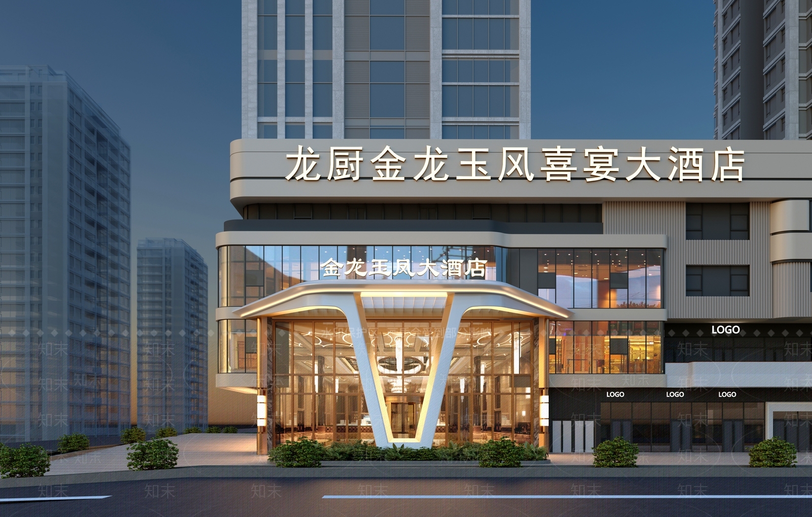 现代酒店3D模型下载【ID:1188326666】