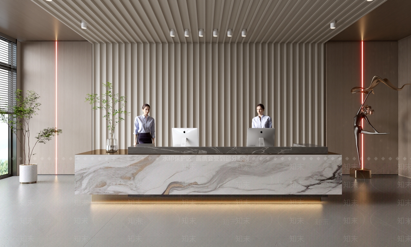 现代前台SU模型下载【ID:1188326755】