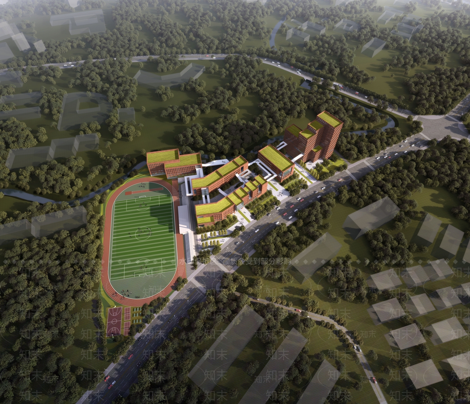 现代学校建筑SU模型下载【ID:1188327213】