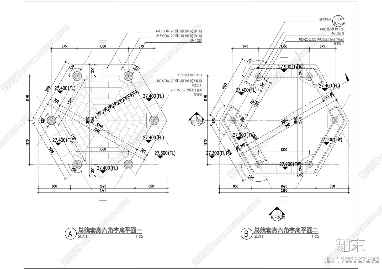仿古建筑cad施工图下载【ID:1188327202】