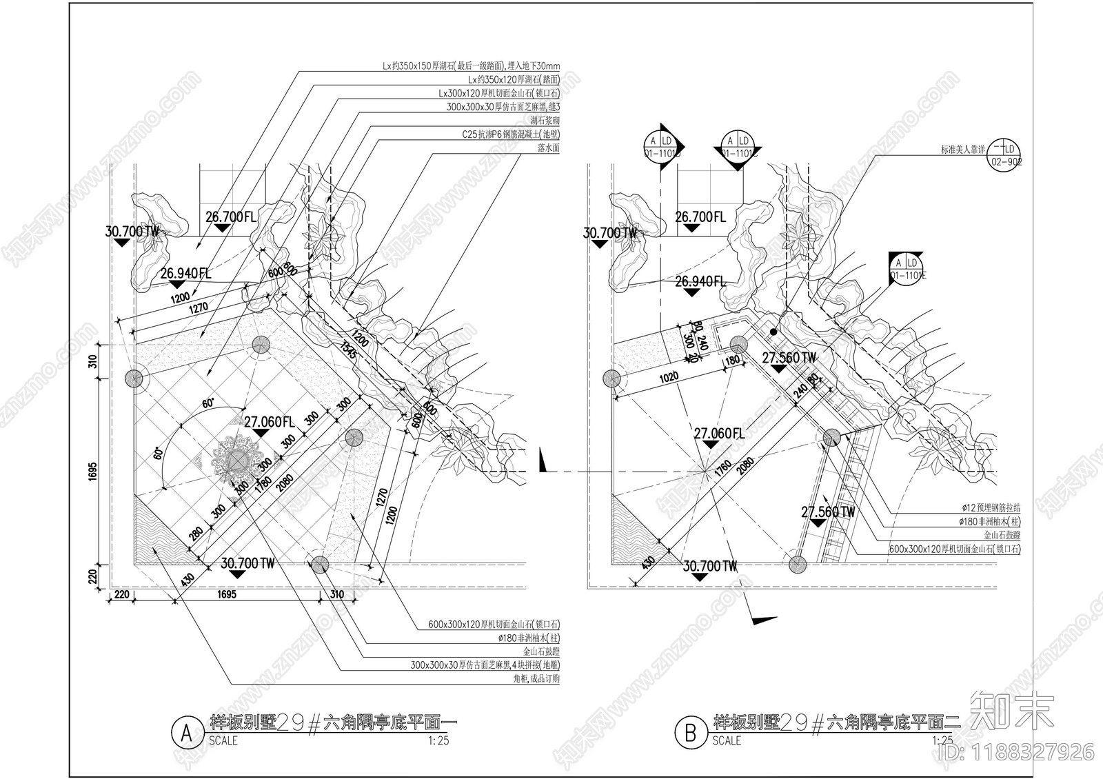 仿古建筑cad施工图下载【ID:1188327926】