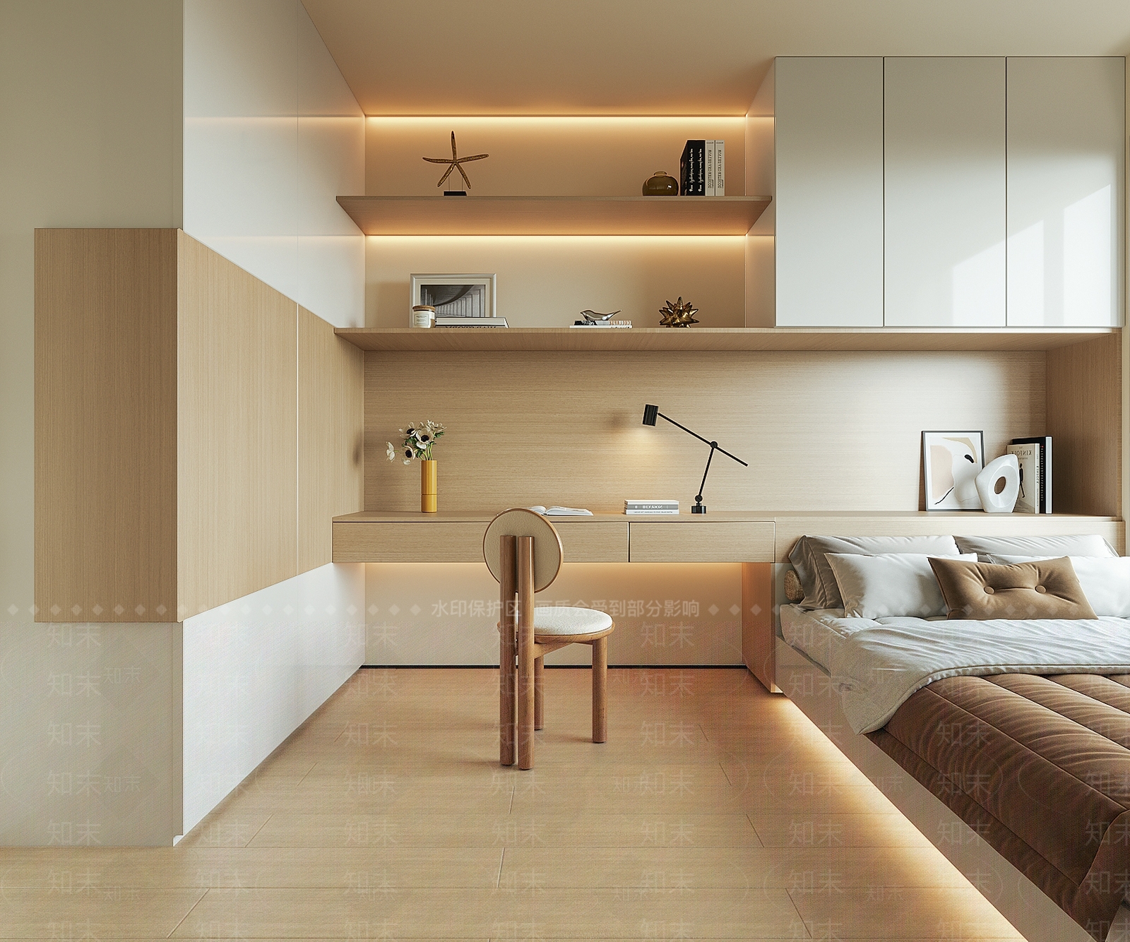 现代极简通用儿童房3D模型下载【ID:1188332156】