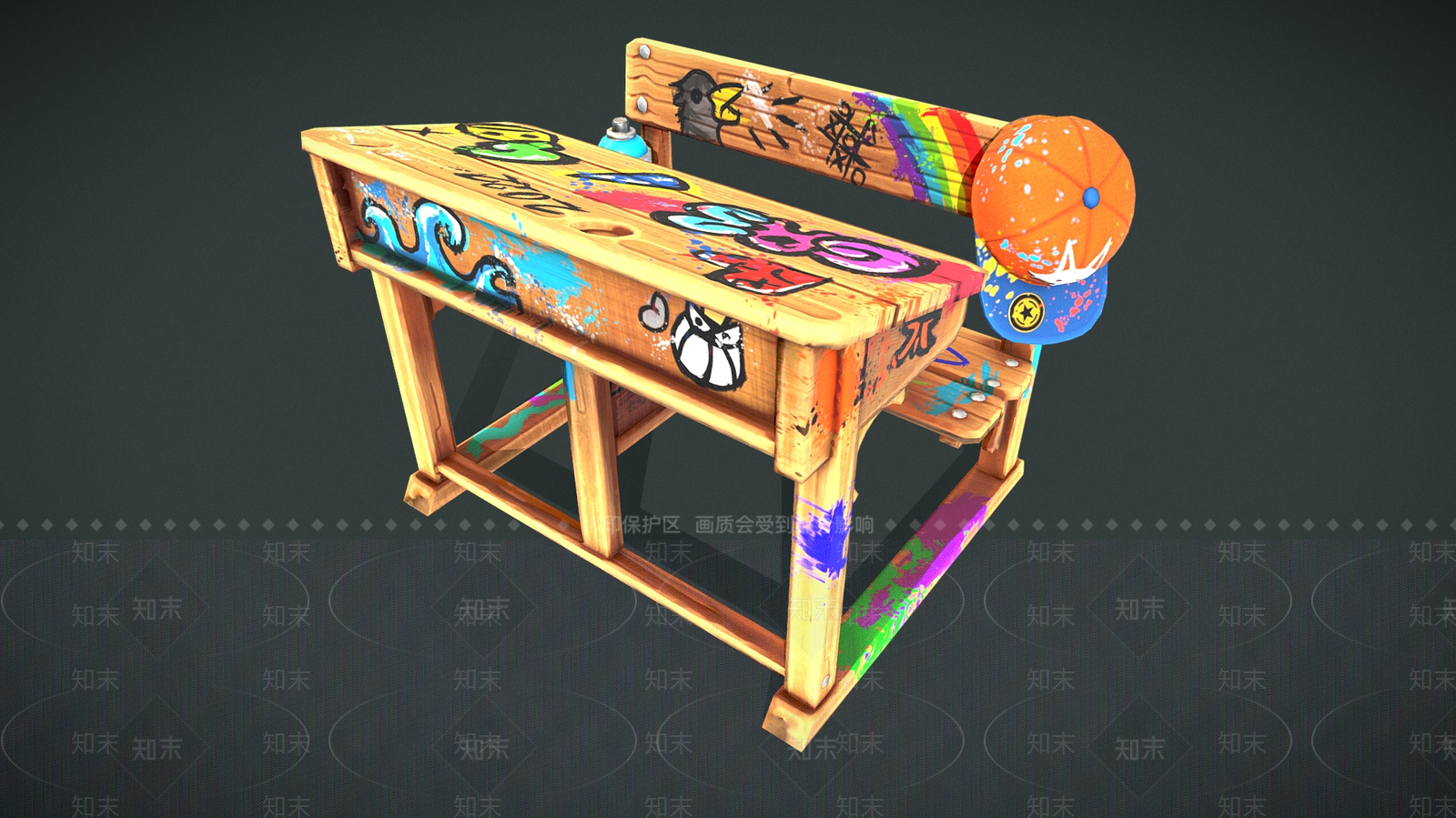 现代儿童桌椅3D模型下载【ID:1188332525】