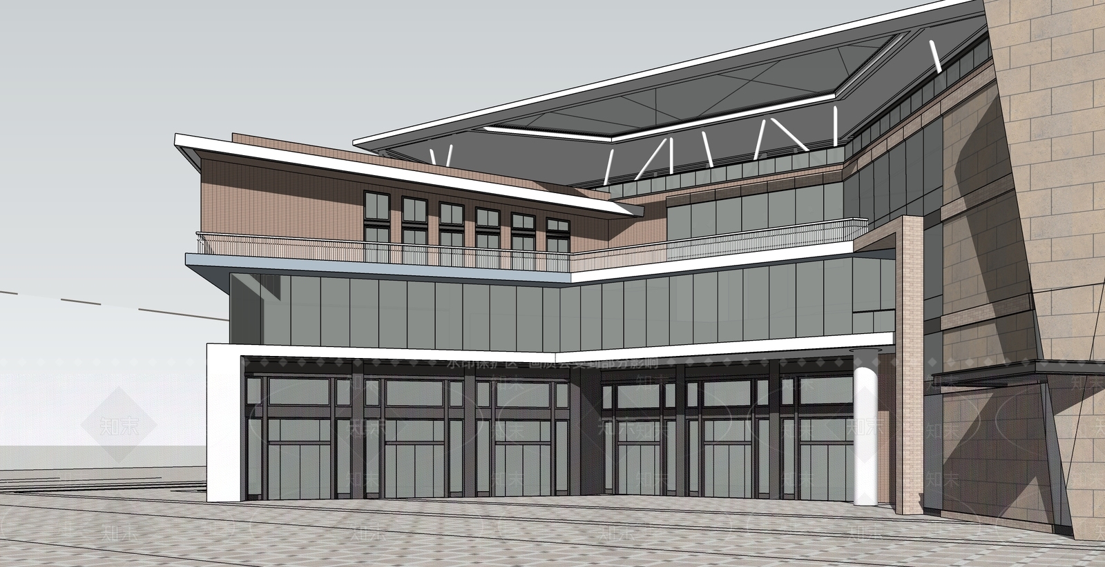 现代其他商业建筑SU模型下载【ID:1188340430】