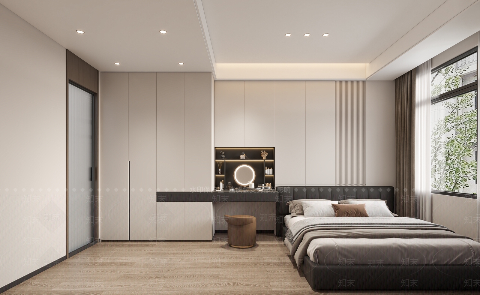 现代意式家居卧室3D模型下载【ID:1188342540】