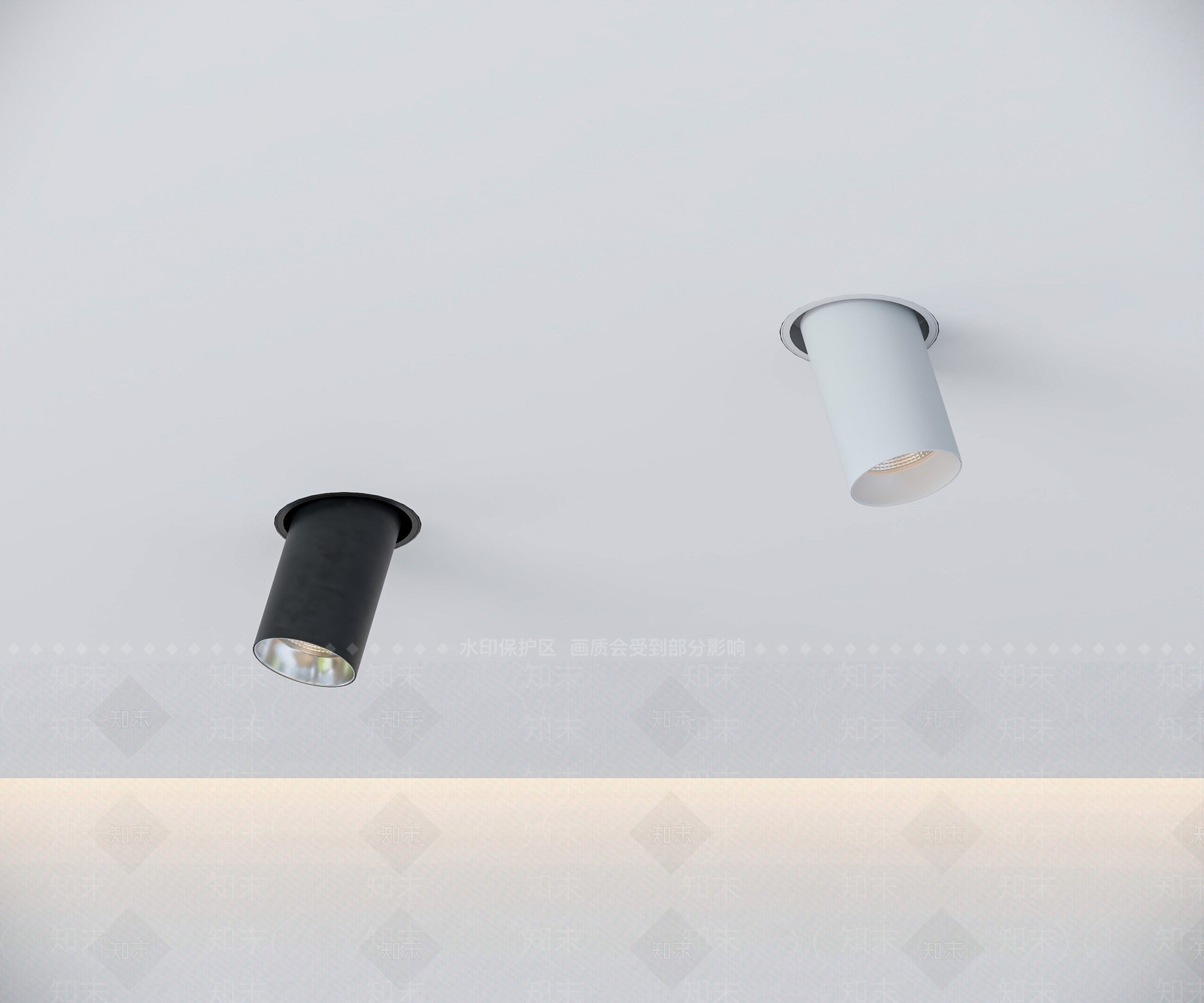 现代极简射灯3D模型下载【ID:1188347036】