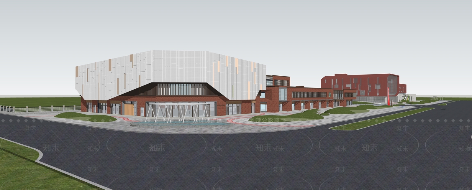 现代工业商场建筑SU模型下载【ID:1188347557】